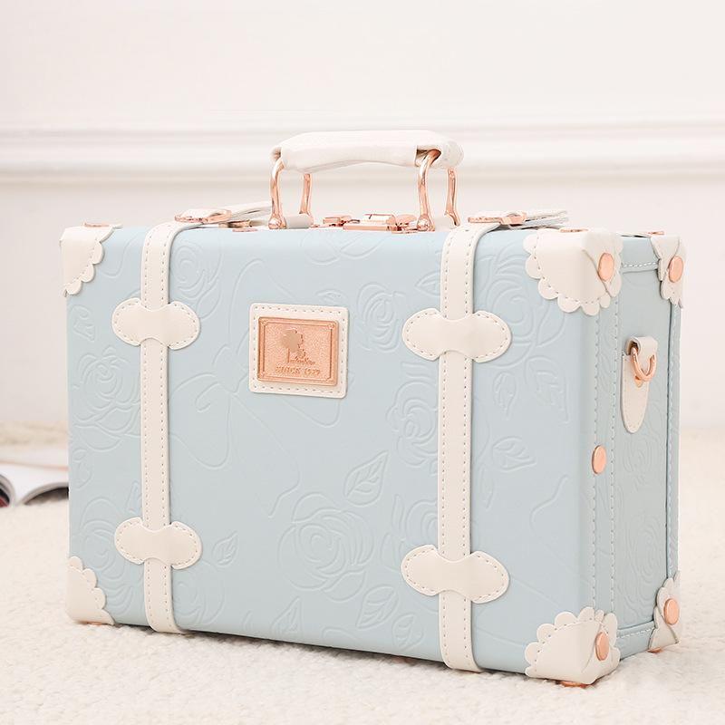 #01007 Cute Leather&Wooden Suit Case, 5 Color Options