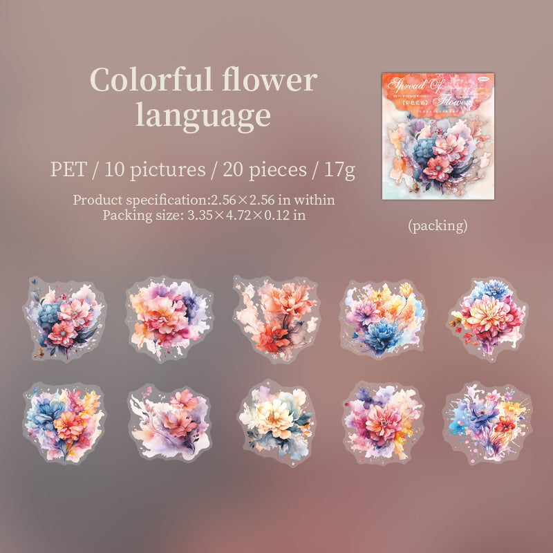 #02256 Flowers Spreading Series Sticker