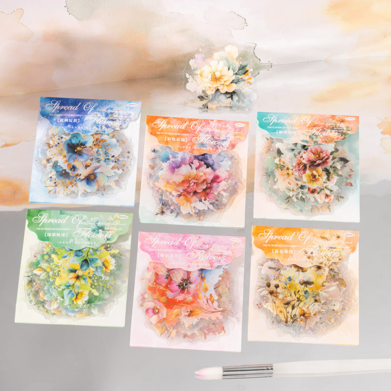 #02256 Flowers Spreading Series Sticker