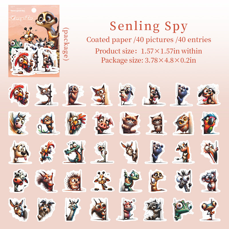 #02122 Crazy Zoo Series Sticker