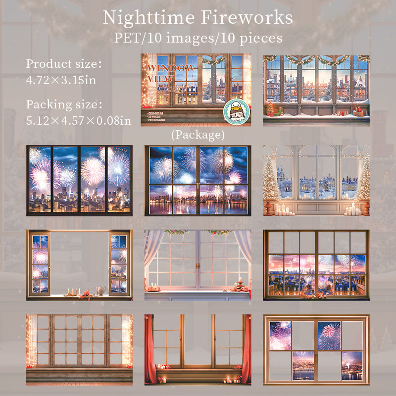 #02628 Beatutiful Window Scenery Series Sticker