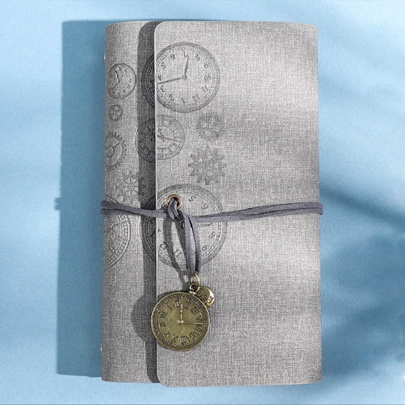 #04007 Gear&Clock PU Leather Journal Book Size A6
