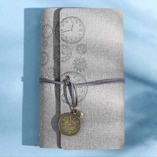 #04007 Gear&Clock PU Leather Journal Book Size A6
