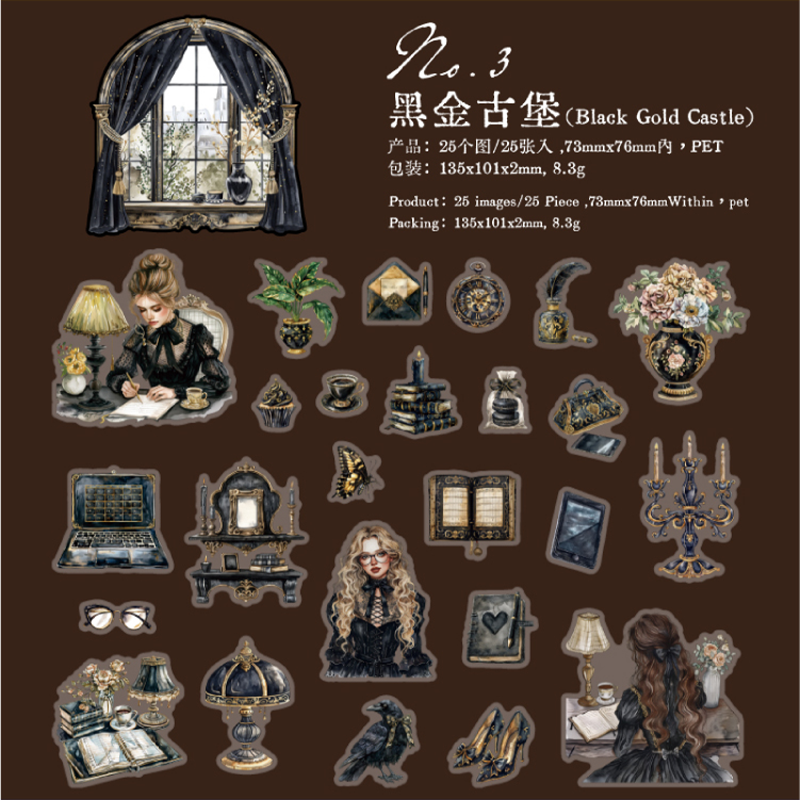 #02006 Black World Sticker