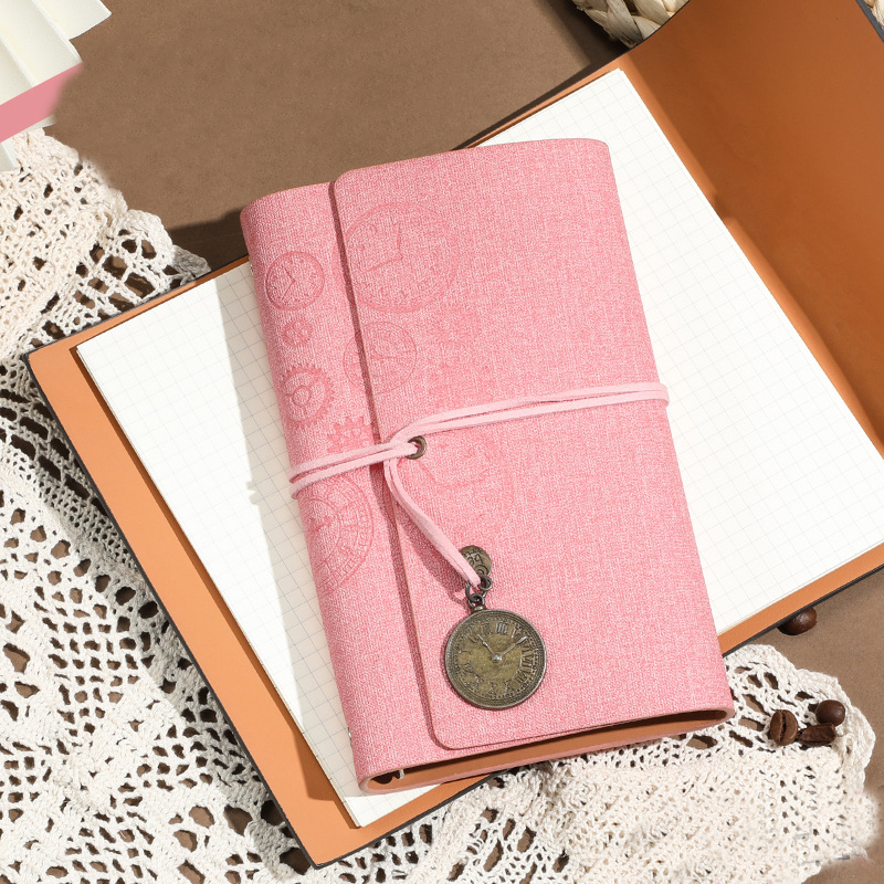 #04007 Gear&Clock PU Leather Journal Book Size A6