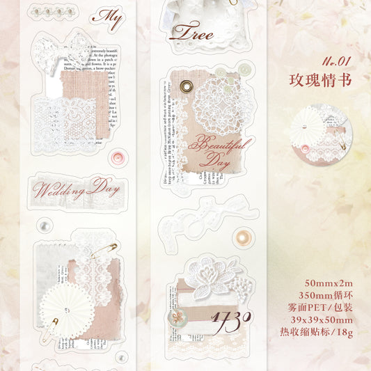 #03008 Romantic Letter Series Tape