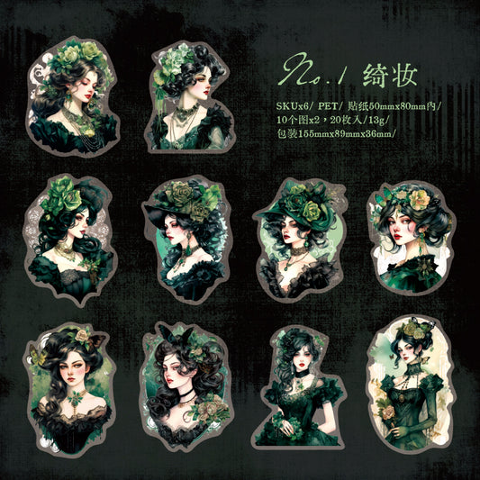 #02526 Vintage Girl Series Sticker