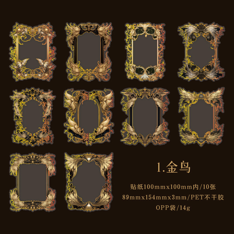 #02296 Golden Frame Series Sticker