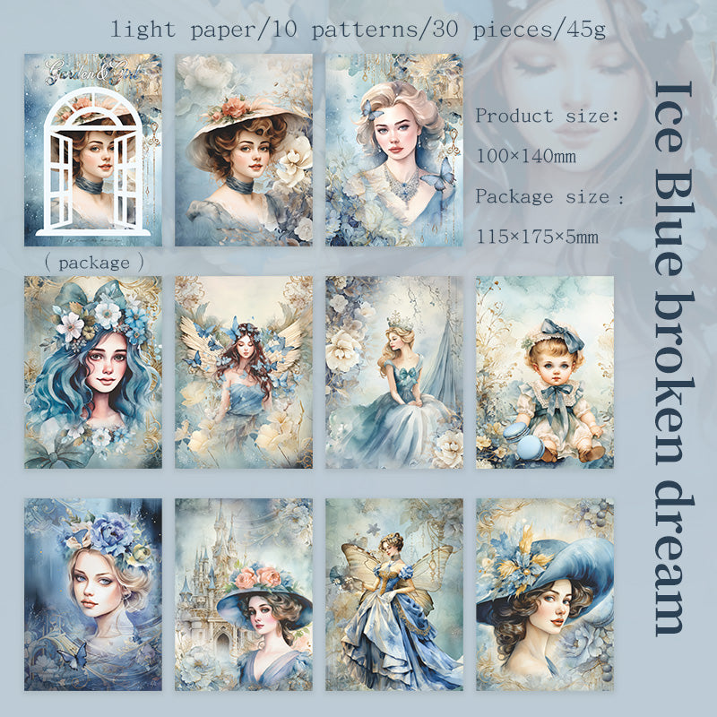 #02400 Girl Portrait in Garden Series Sticker