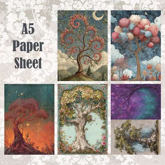 #5A117 POI Print A5 Cardstock Paper Set 10 Pcs