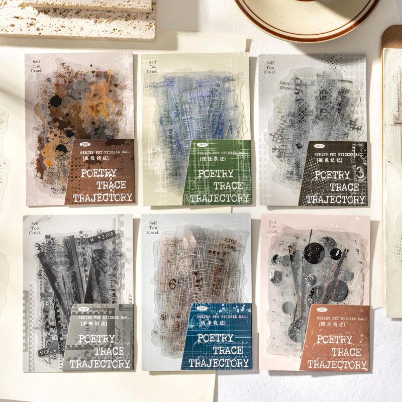 #02171 Vintage Trace of PoemSeries Sticker
