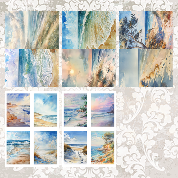 #5A124 POI Print A5 Cardstock Paper Set 10 Pcs