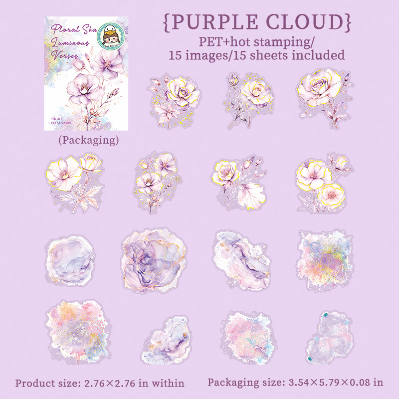 #02182 Shinny Flower Series Sticker