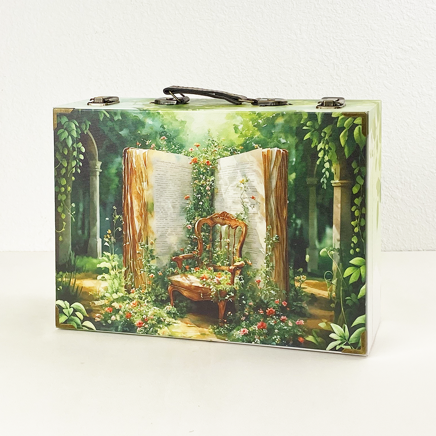 #01134 Customized Pattern Wooden Suitcase