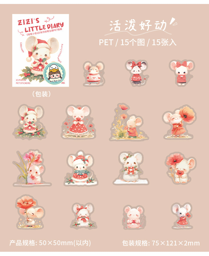 #02627 Mouse Diary Series Sticker