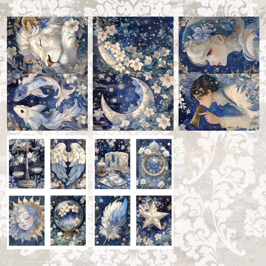 #5A141 POI Print A5 Cardstock Paper Set 10 Pcs