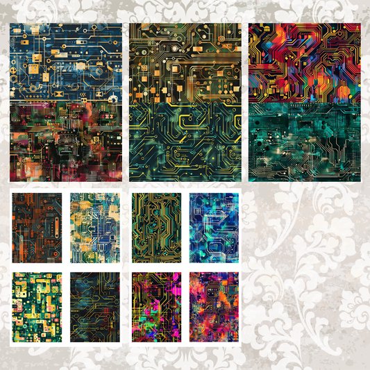 #5A142 POI Print A5 Cardstock Paper Set 10 Pcs