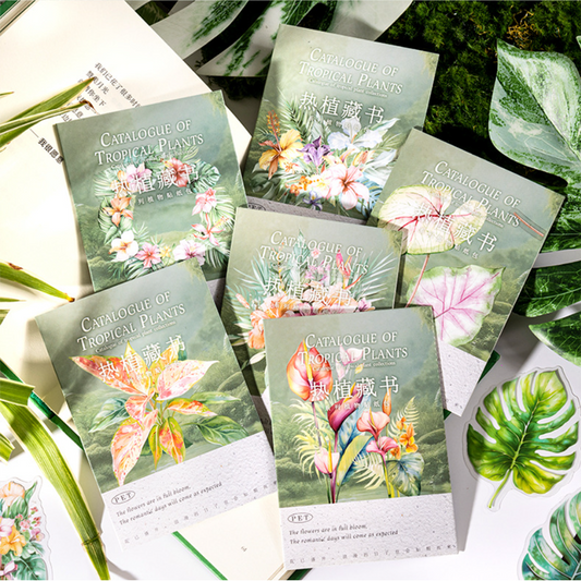 #02015 Hot plant Books Sticker