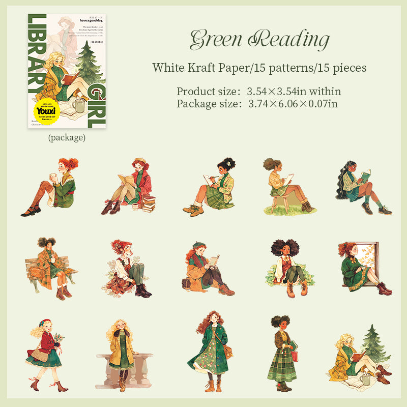 #02125 Library Girl Series Sticker
