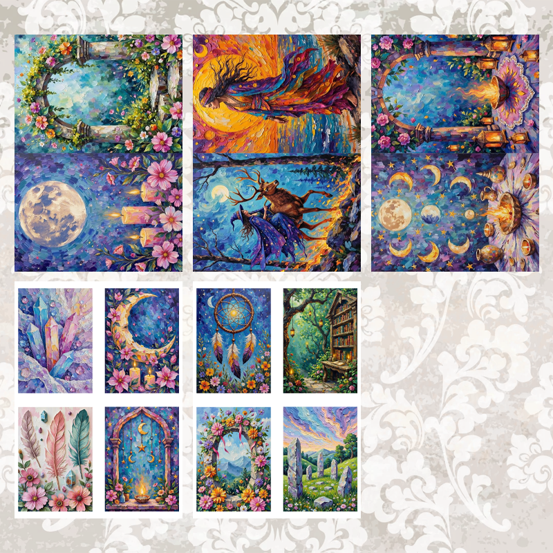 #5A156 POI Print A5 Cardstock Paper Set 10 Pcs