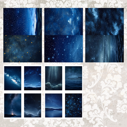#5A157 POI Print A5 Cardstock Paper Set 10 Pcs