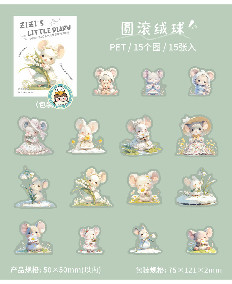 #02627 Mouse Diary Series Sticker