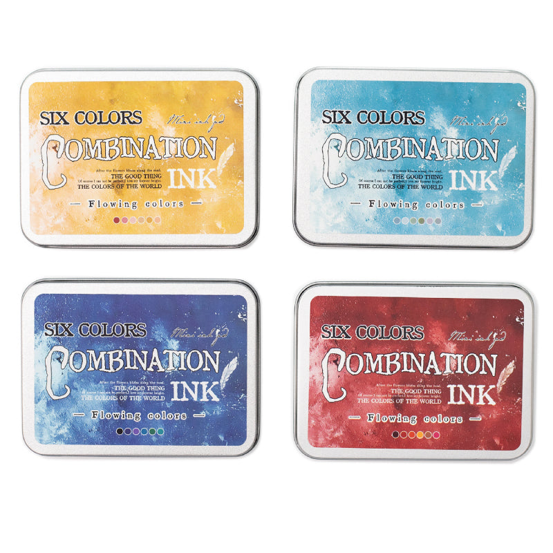 #05009 Colorful Ink Pad Set in Metal Box