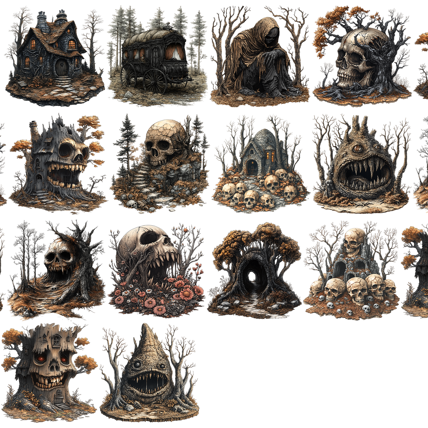 #03221 Customized PET Tape Creepy Tree