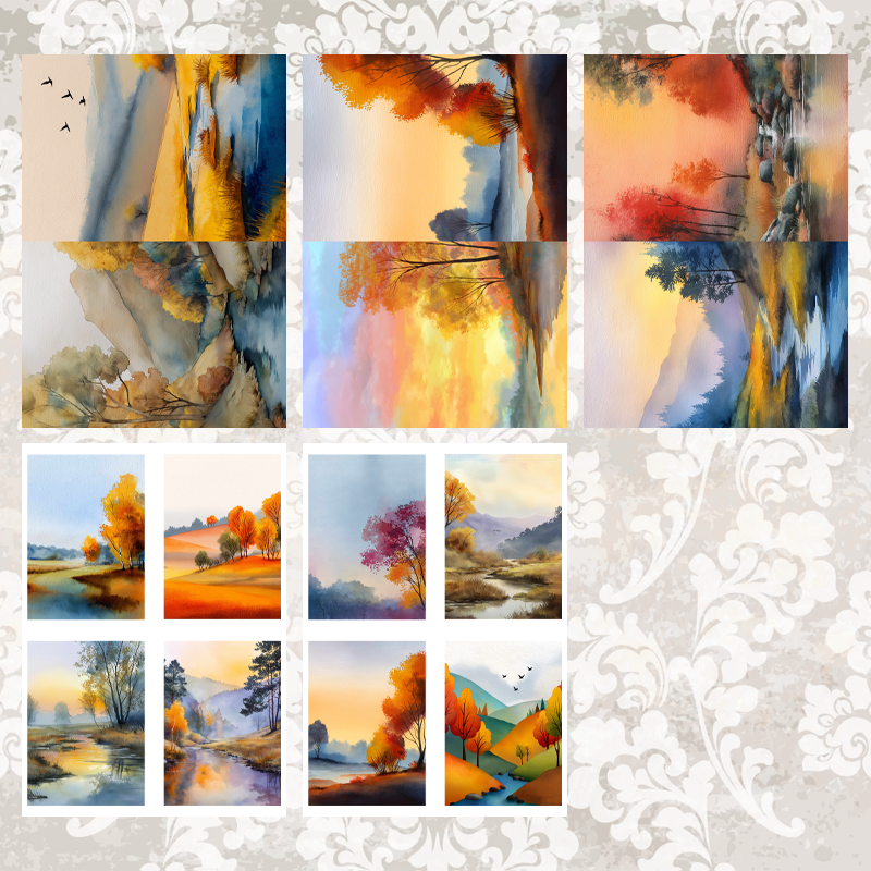 #5A195 POI Print A5 Cardstock Paper Set 10 Pcs