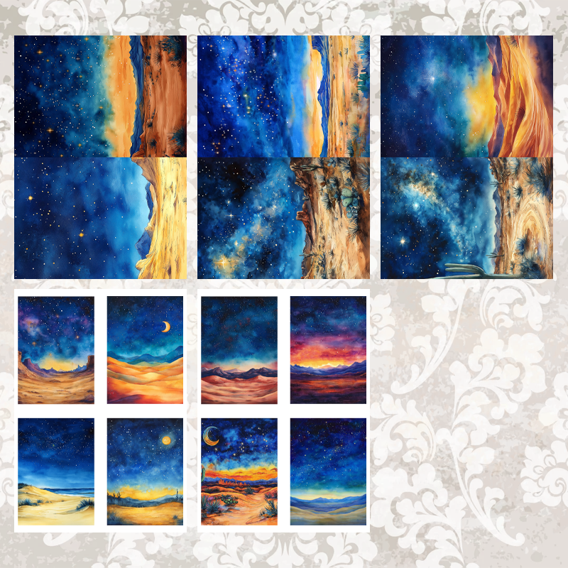 #5A196 POI Print A5 Cardstock Paper Set 10 Pcs