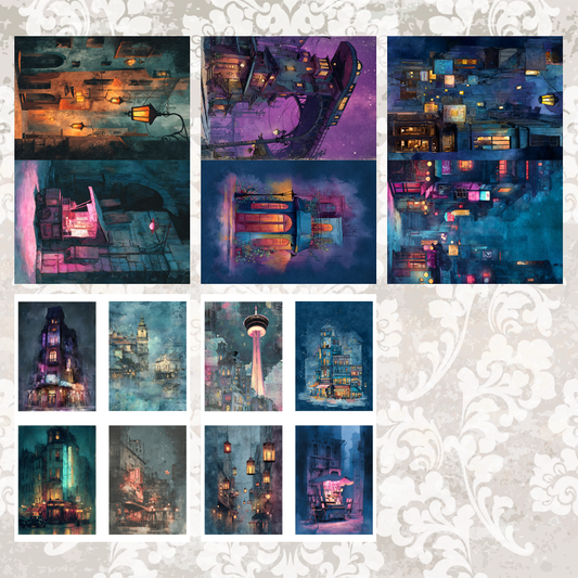 #5A198 POI Print A5 Cardstock Paper Set 10 Pcs