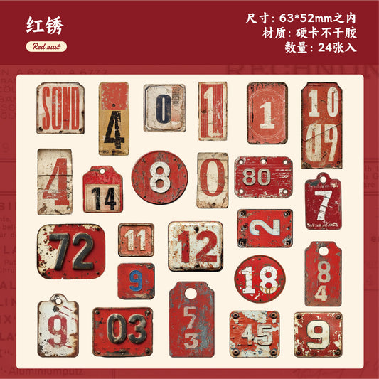 #02249 Rust Label Series Sticker