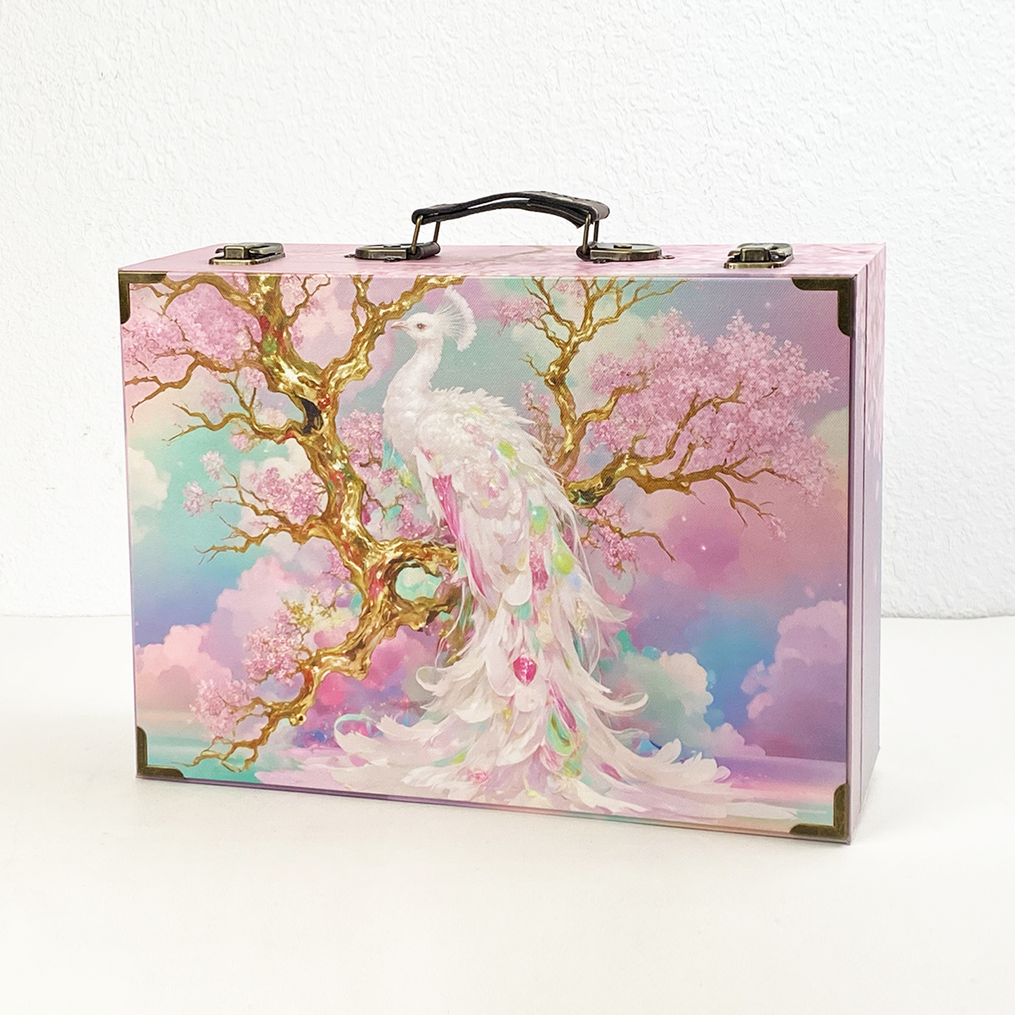 #01149 Customized Pattern Wooden Suitcase
