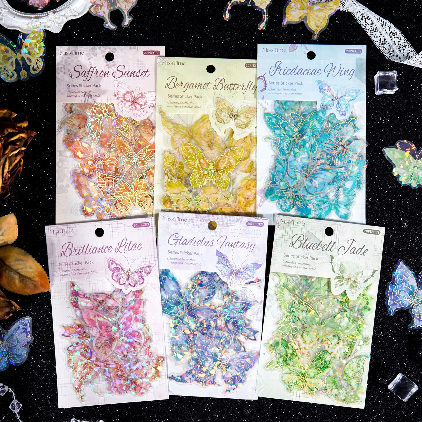 #02890 Shiny Butterfly Series Sticker