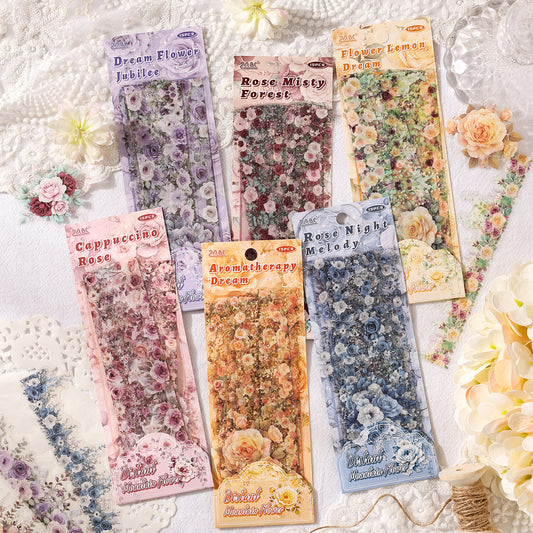 #02571 Flower Stripes Series Sticker