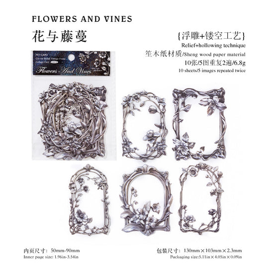#02127 Retro Silver Frame Series Sticker