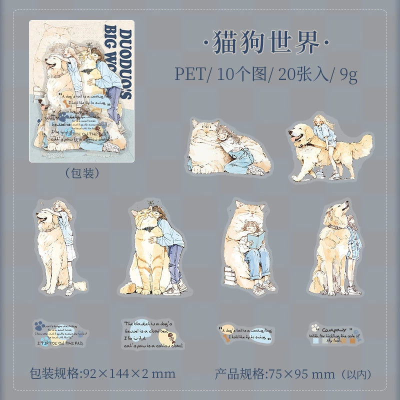 #02817 Girl and Dog Series Sticker
