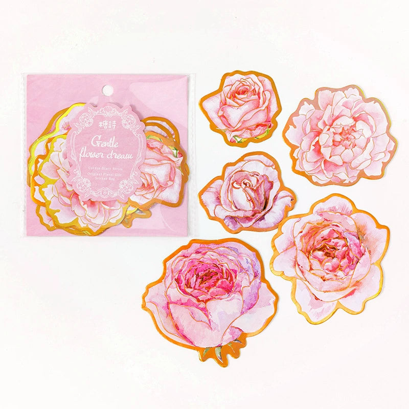 #02711 Flower Diary Series Sticker