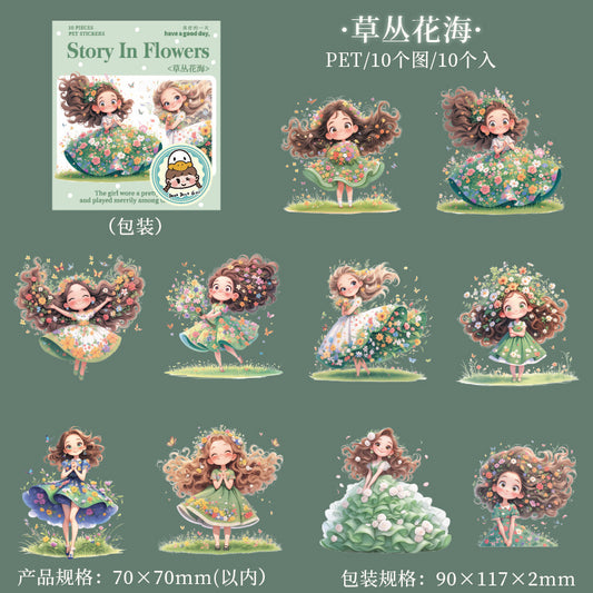 #02447 Story in Flower Series Sticker