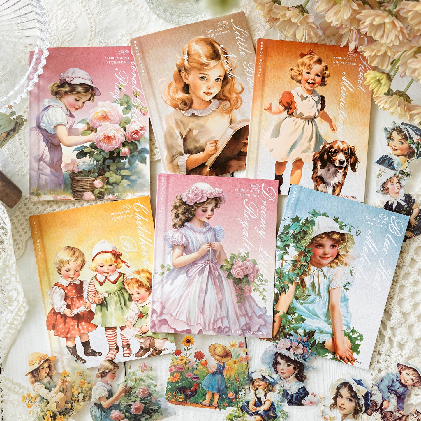 #02861 Vintage girl Series Sticker