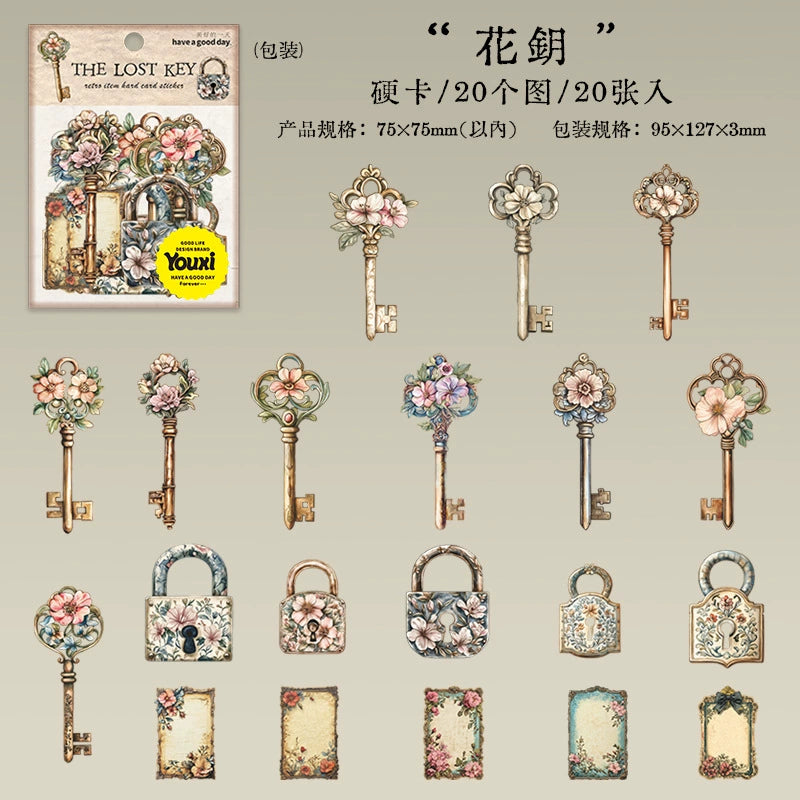 #02835 Vintage Key and Lock Series Sticker
