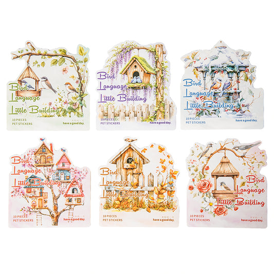 #02431 Bird House Series Sticker