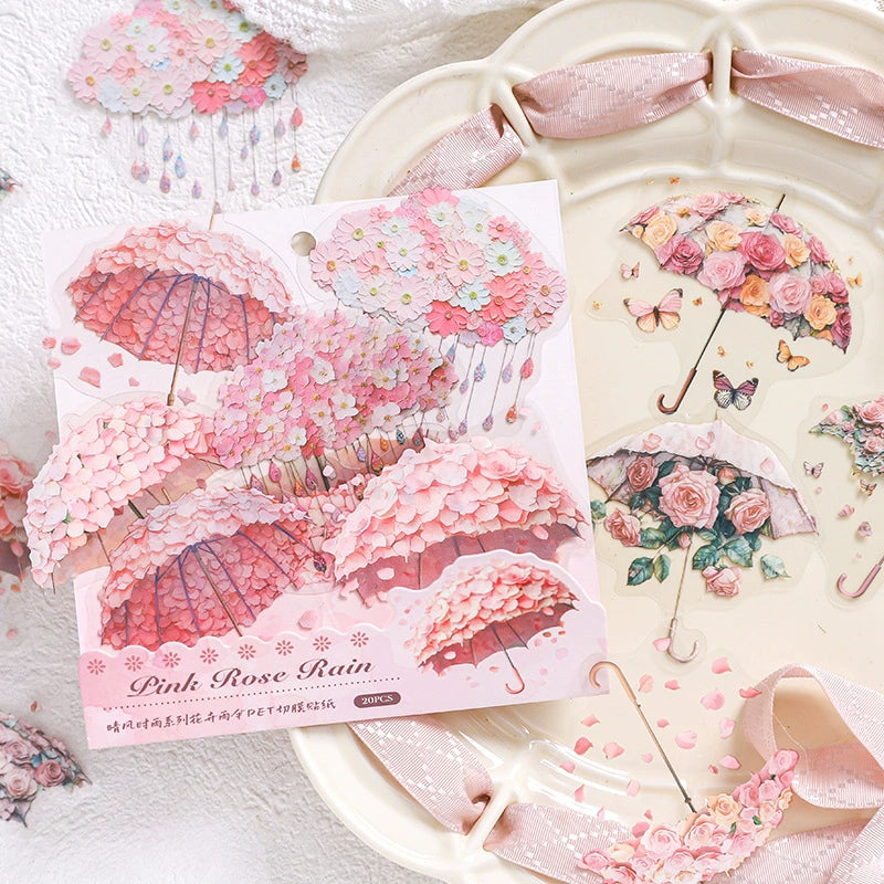 #02685 Flower Umberlla Series Sticker