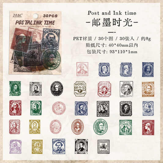 #02702 Vintage Stamp Series Sticker