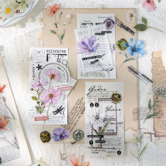 #02621 Vintage Flower Series Sticker