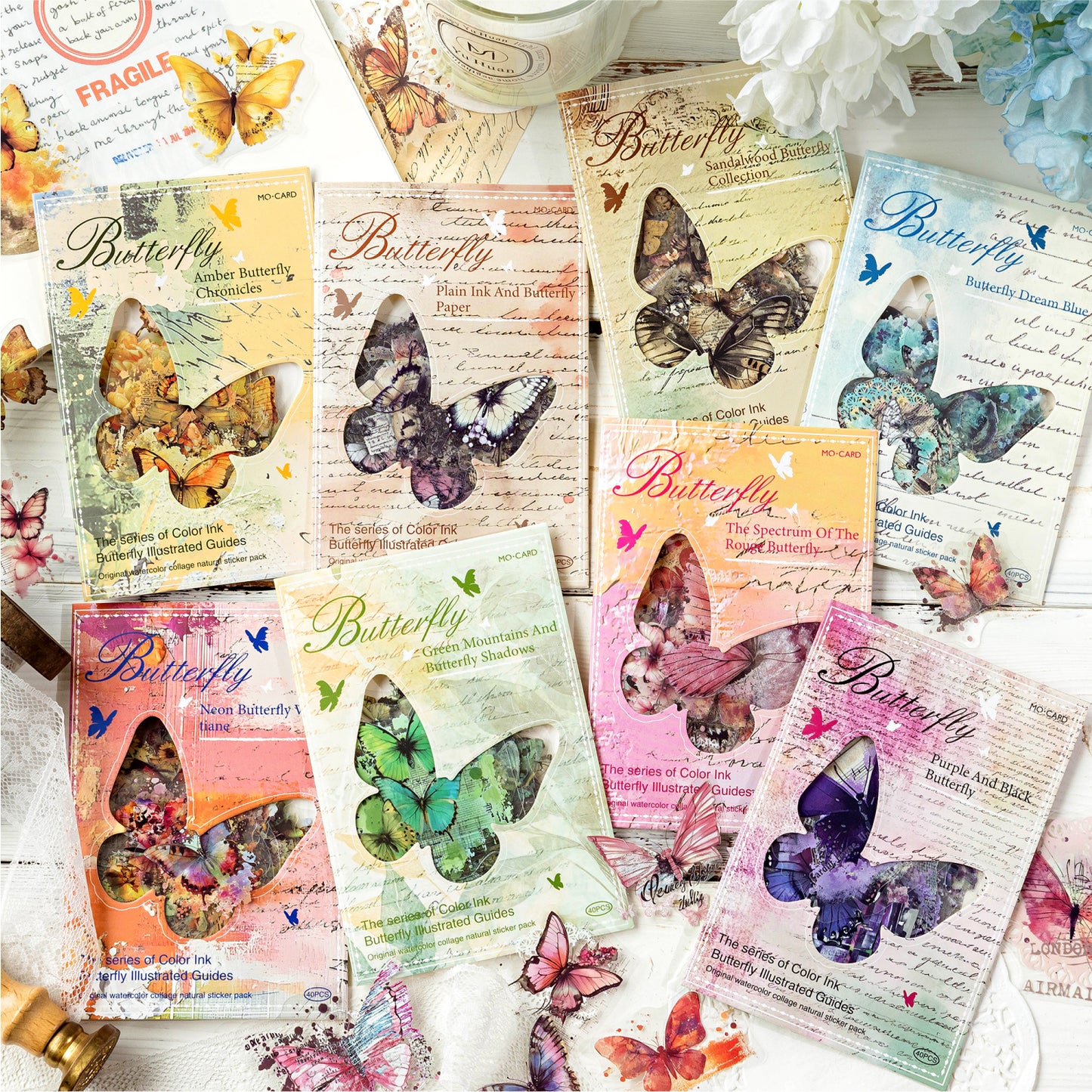 #02610 Colorful Butterfly Series Sticker