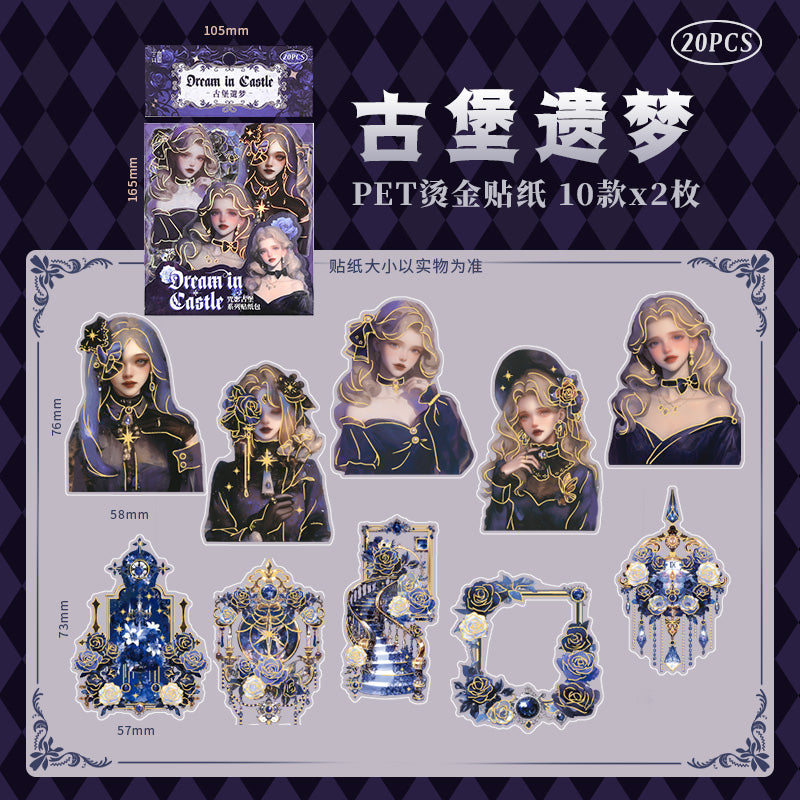 #02402 Gothic Rose with Girl Series Sticker