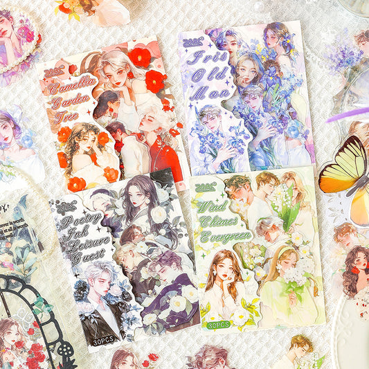 #02188 Flower Character Series Sticker