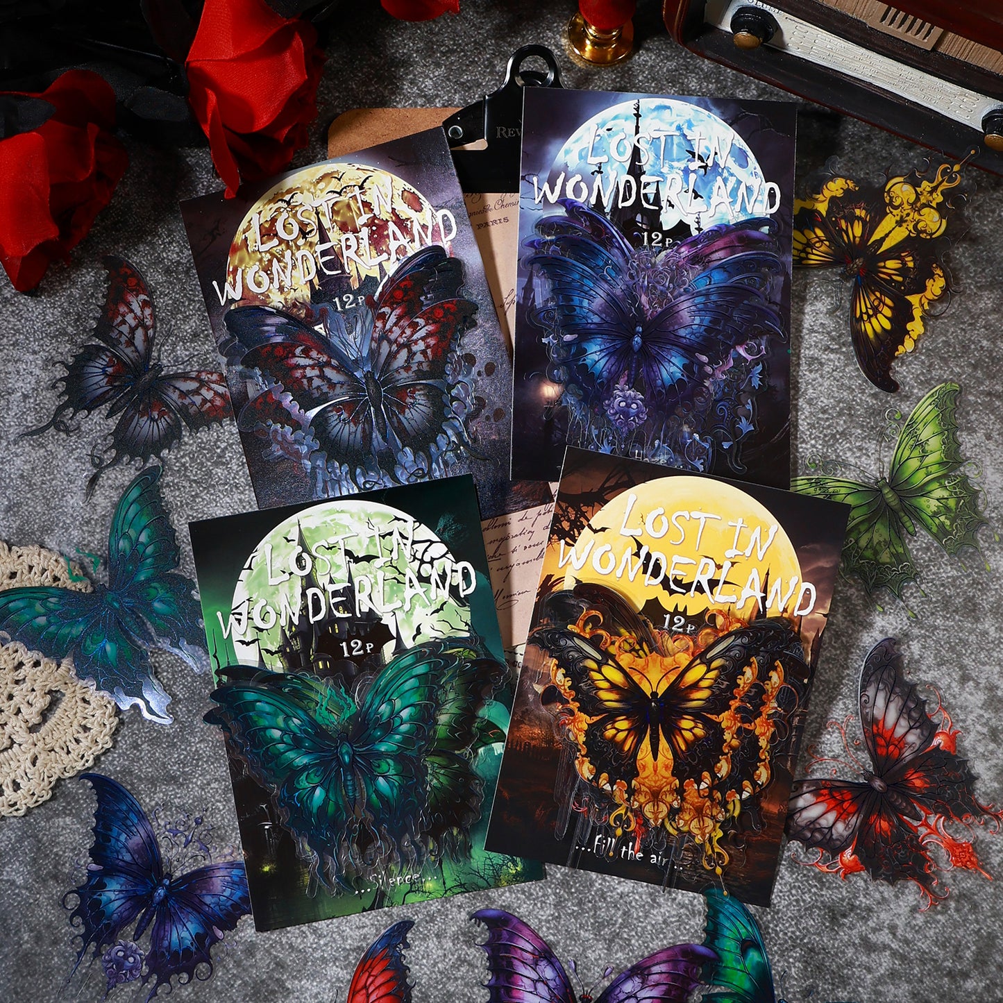 #02271 Gothic Butterfly Series Sticker