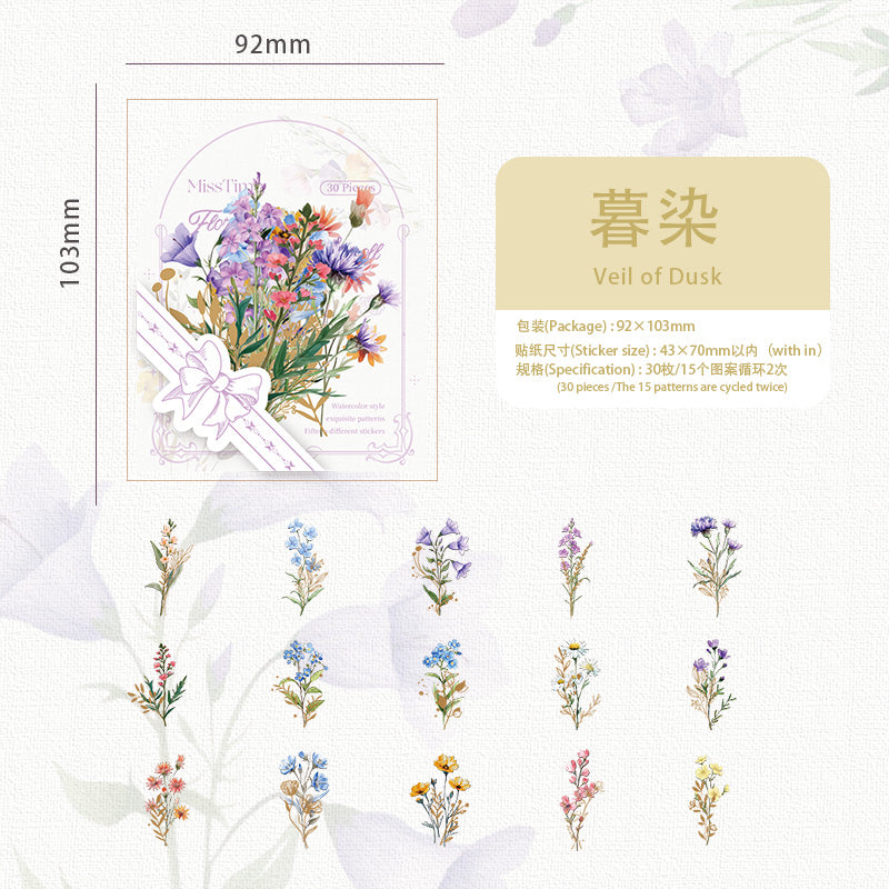 #02224 Flower Dream Series Sticker